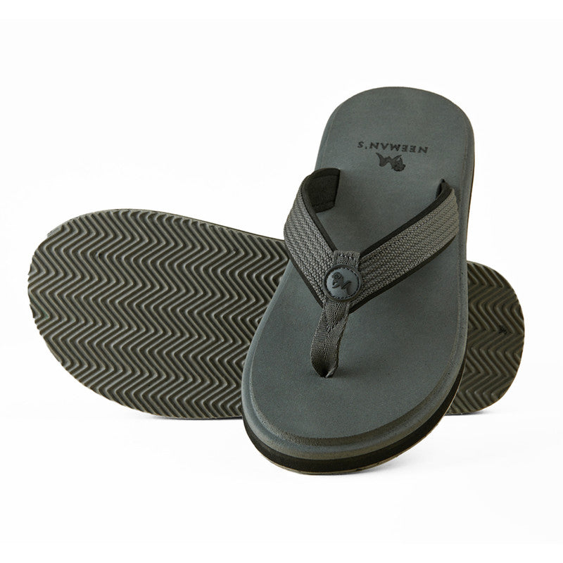 Neeman's Eco Fluffy Flip Flops | Grey | Soft & Comfortable