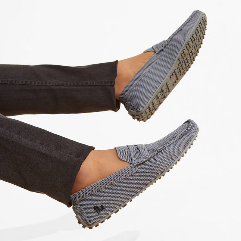 Neeman's Knitted Loafers for Men | Steel Grey