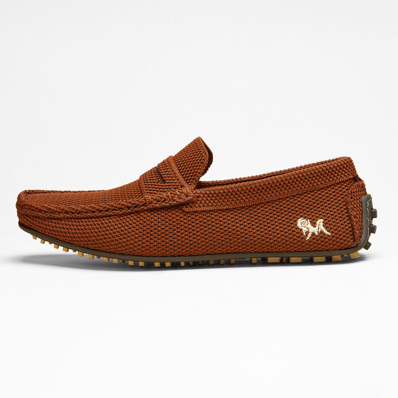 Neeman's Mens Knitted Loafers | Syrup Brown