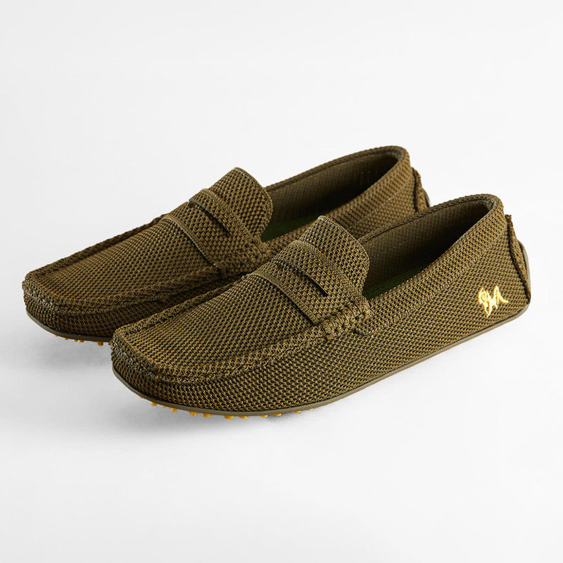 Neeman's Knitted Loafers for Men | Olive