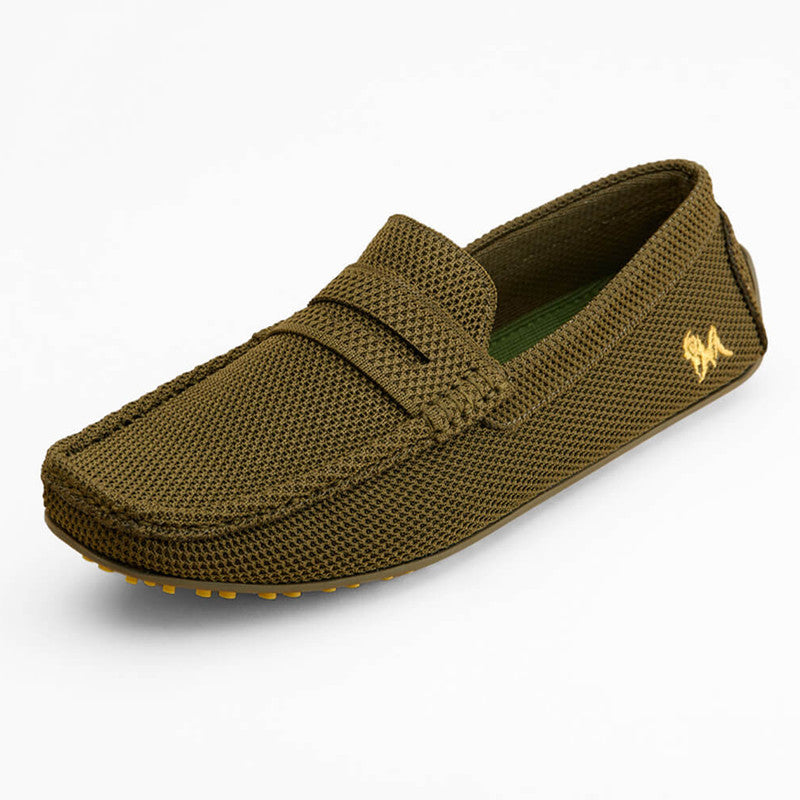 Neeman's Knitted Loafers for Men | Olive