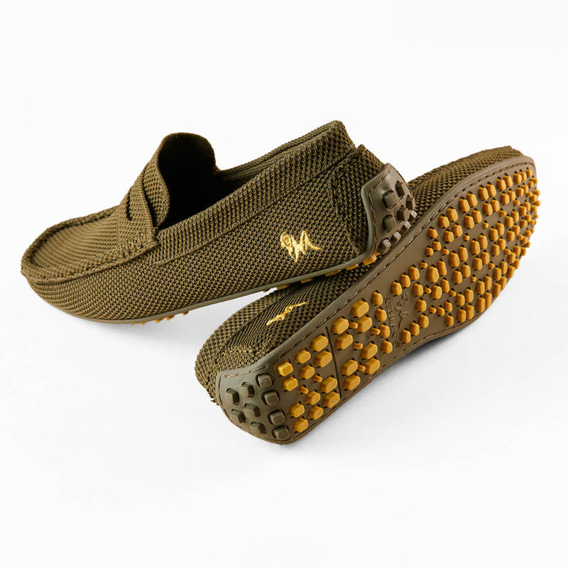 Neeman's Knitted Loafers for Men | Olive