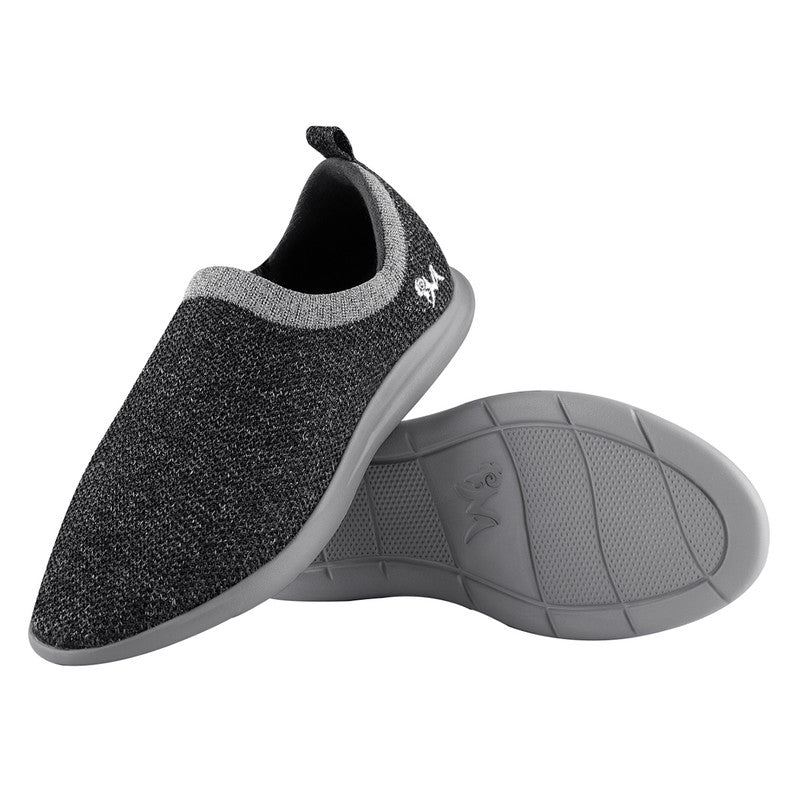 Neeman's ReLive Knit Slip On Sneakers | Grey Melange | Light-Weight & Comfortable