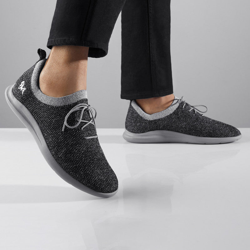 Neeman's ReLive Knit Sneakers for Men | Grey Melange | Light-Weight & Comfortable