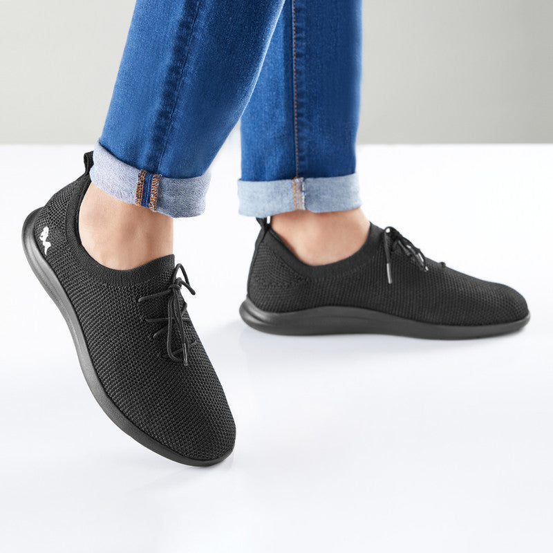 Neeman's ReLive Knit Sneakers for Men | Hale Black | Light-Weight & Comfortable