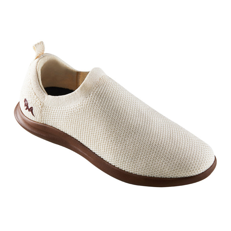 Neeman's ReLive Knit Slip On Sneakers | Ivory & Brown | Light-Weight & Comfortable