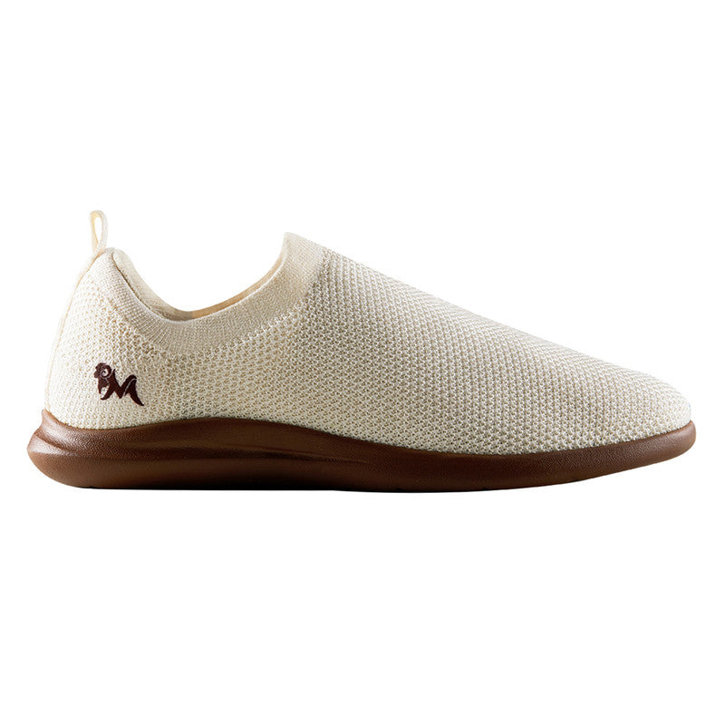 Neeman's ReLive Knit Slip On Sneakers | Ivory & Brown | Light-Weight & Comfortable