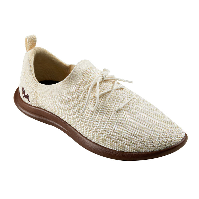 Neeman's ReLive Knit Sneakers for Men | Ivory & Brown | Light-Weight & Comfortable