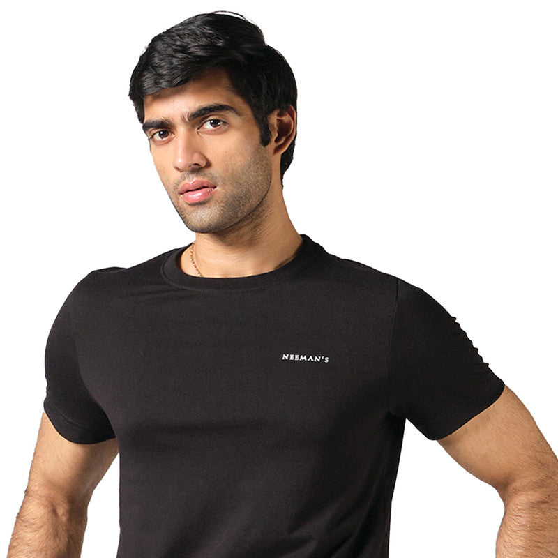 Neeman's Organic Cotton T-Shirt for Men | Black | Crew Neck