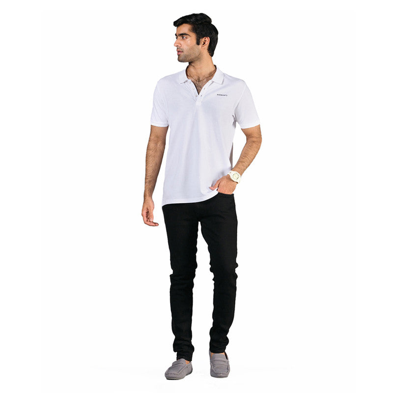 Neeman's White Polo T-Shirt for Men | Organic Cotton