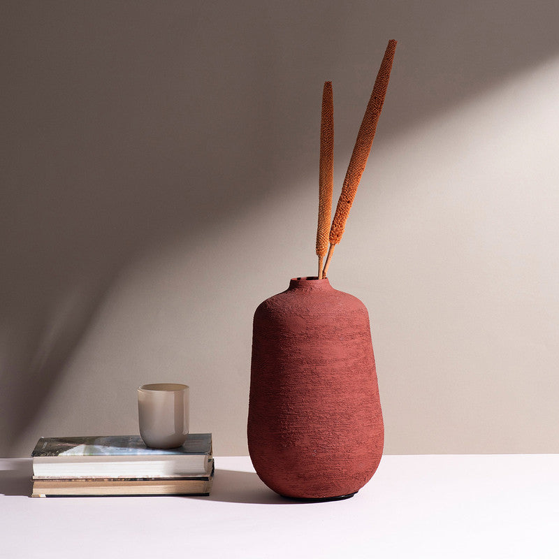 Metallic Vase | Opulent Windsor Tan | Patina Orange