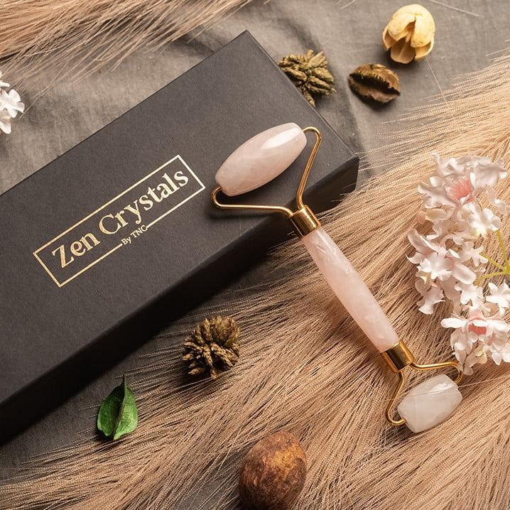 Zen Crystals Natural Rose Quartz Roller