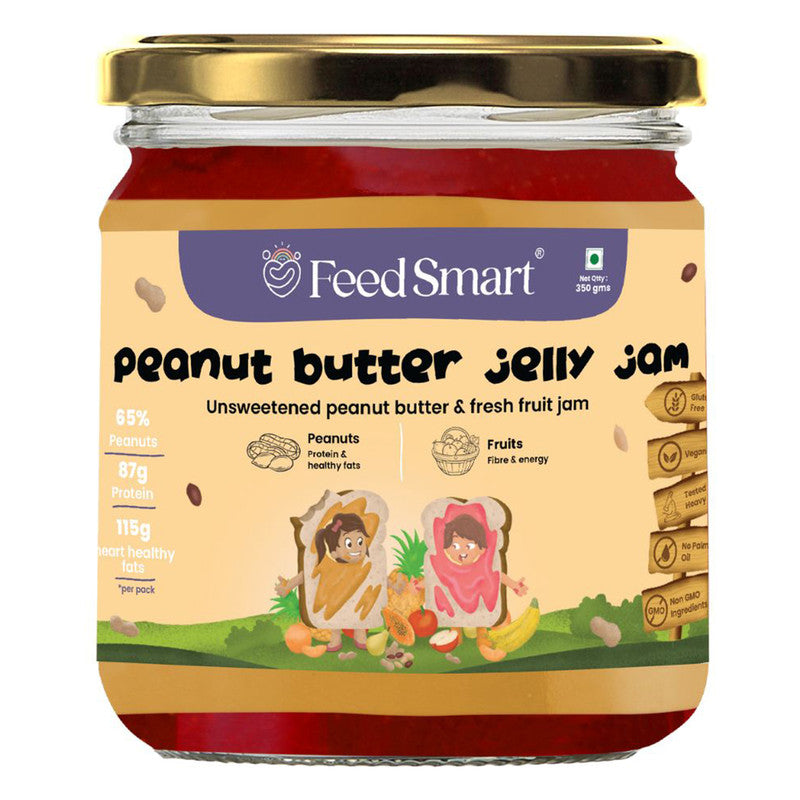 Peanut Butter Jelly Jam | Unsweetened | Protein Packed | 350 g