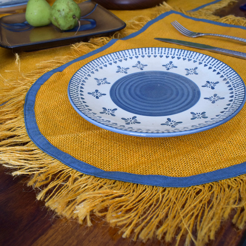 Jute Table Placemats | Sunflower Yellow | Set of 2
