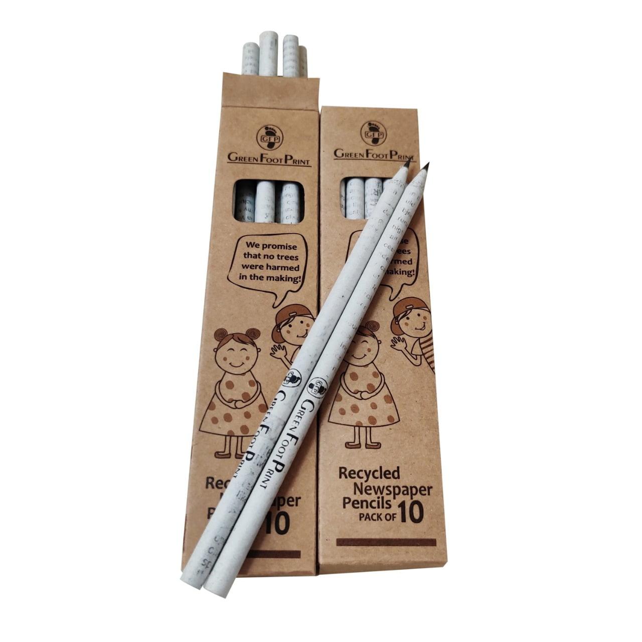 Recycled News paper Pencils - Pack of 20