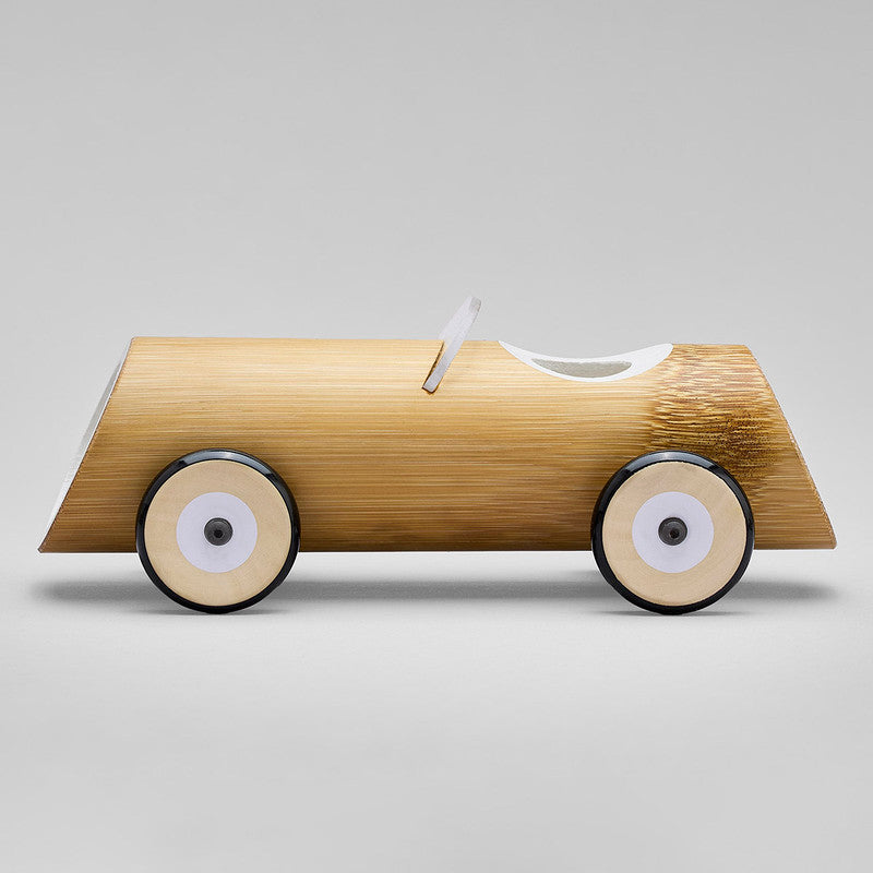 Sportster Toy Car | Bamboo | Natural | 1 Sportster Toy Car & 1 Peg Doll