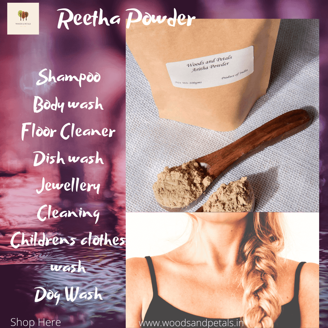 Pure Reetha Powder ( soap nut powder ) I Hair Cleanser I Anti Dandruff I Eco Friendly Zip Lock Pouch I 200 gms I 8 oz