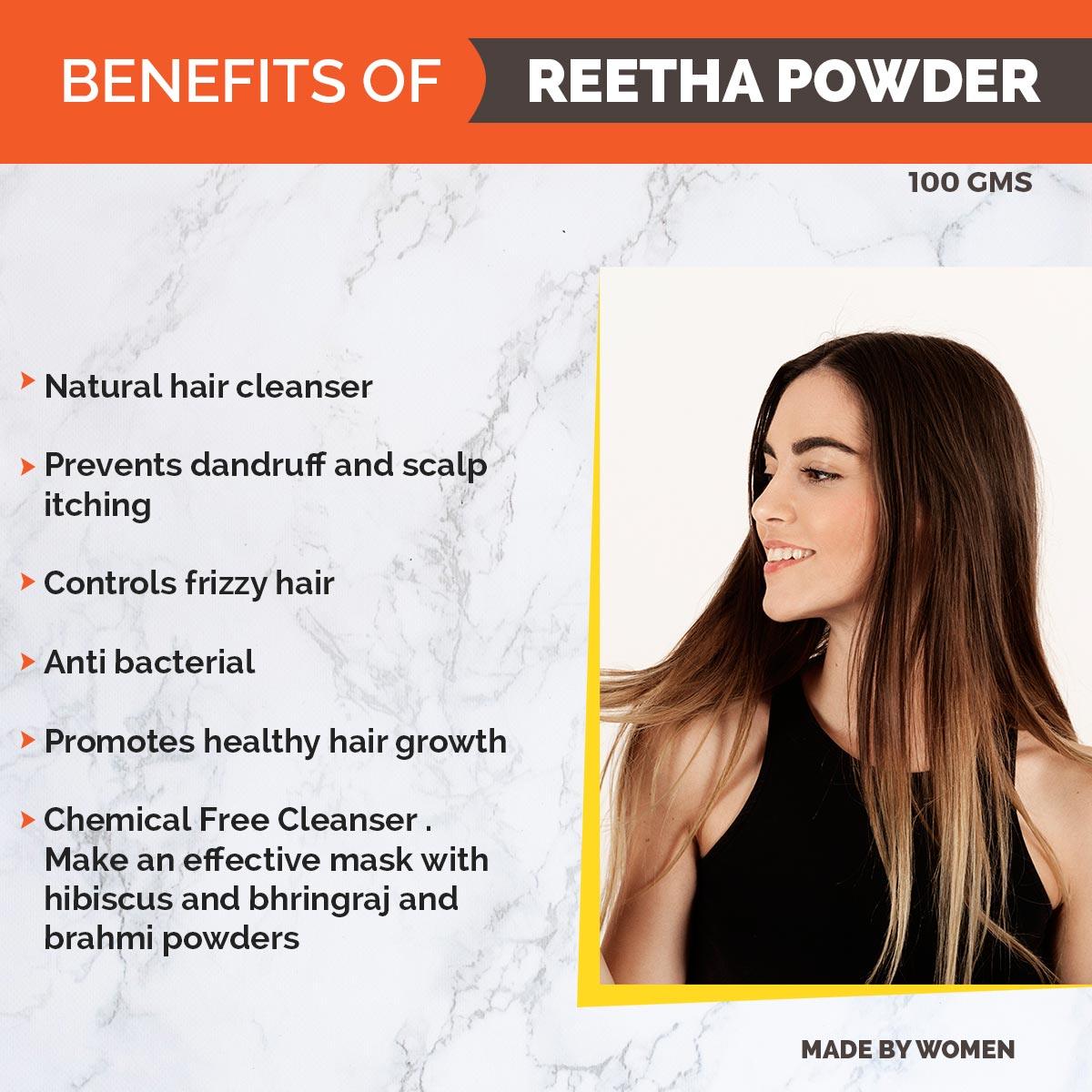 Pure Reetha Powder ( soap nut powder ) I Hair Cleanser I Anti Dandruff I Eco Friendly Zip Lock Pouch I 200 gms I 8 oz