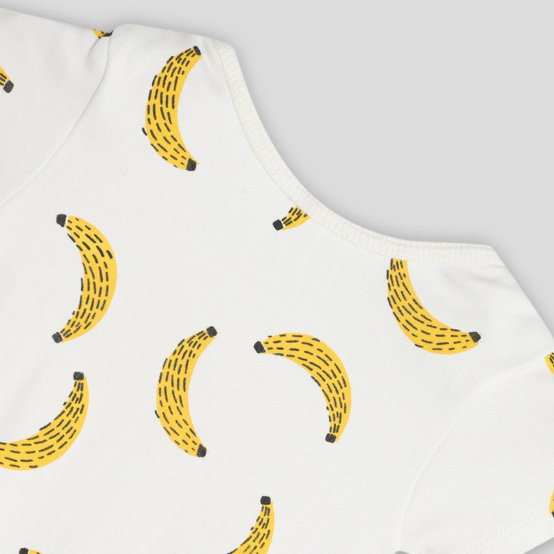 Cotton Bodysuit For Baby | Happy Banana | Ecru