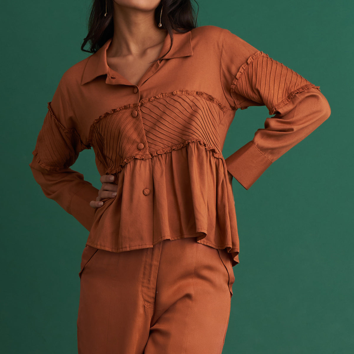 Co Ord Set for Women | Tencel Modal | Brown