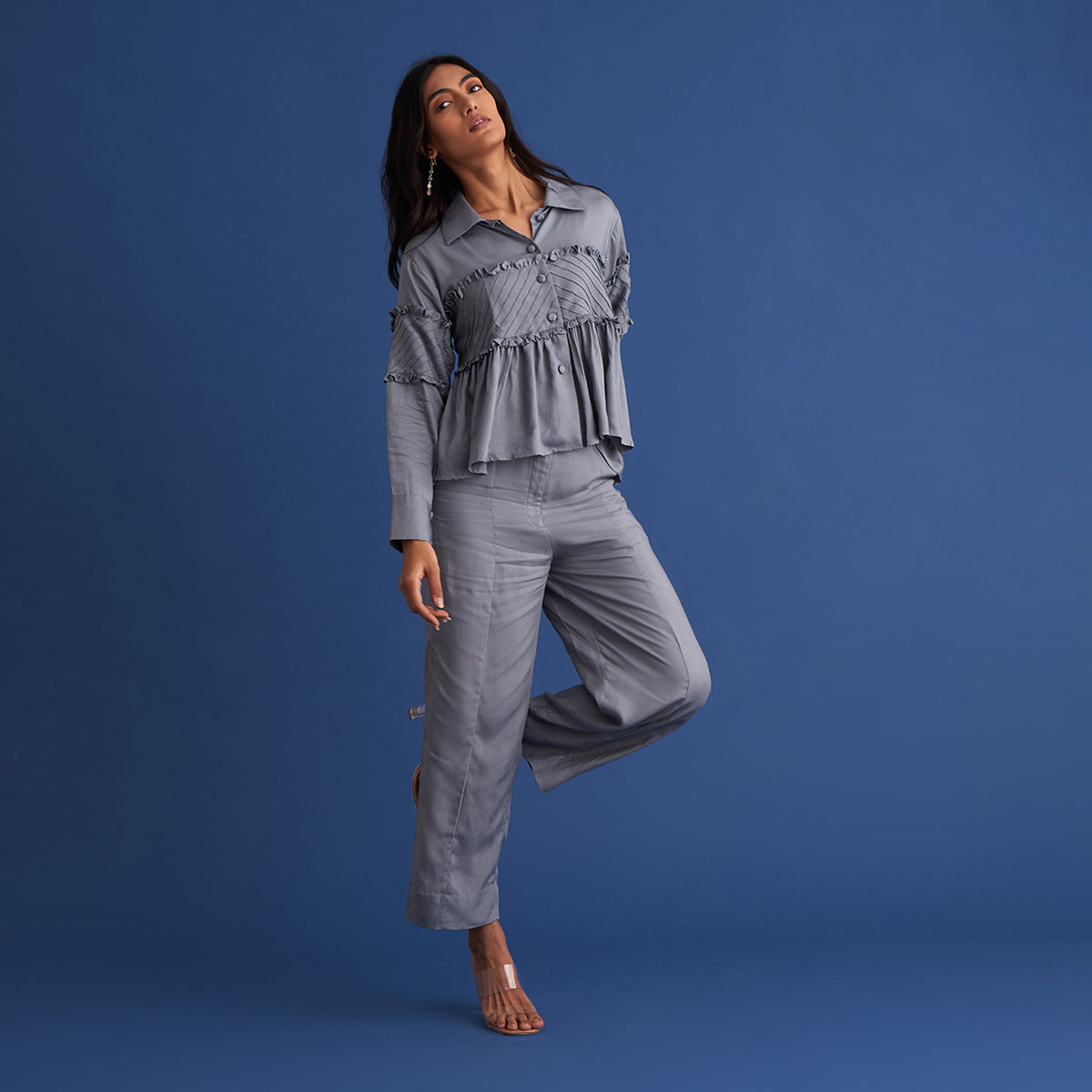 Co Ord Set for Women | Tencel Modal | Grey