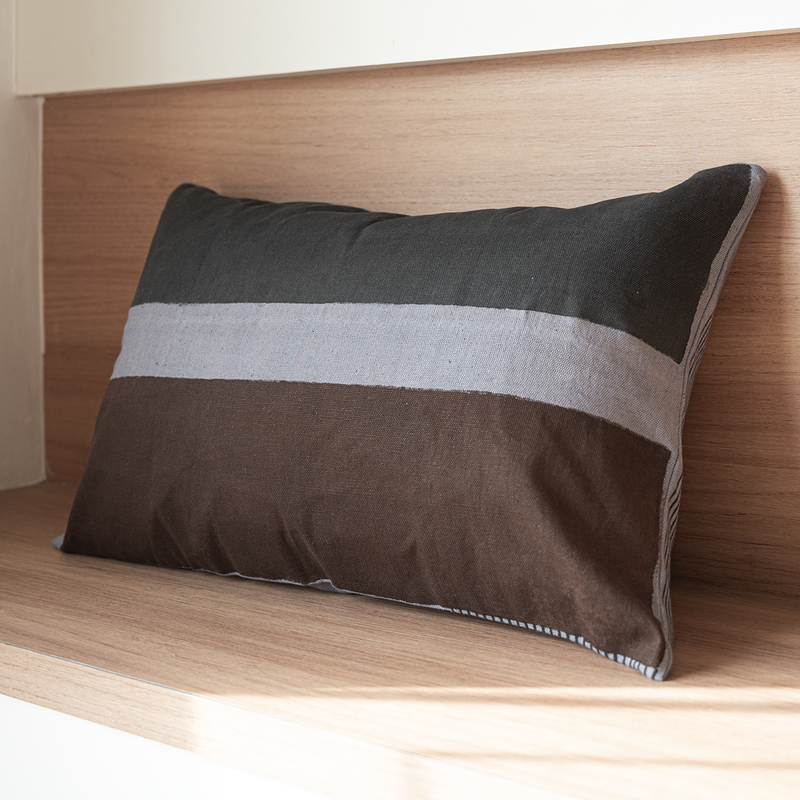 Kala Cotton Cushion Cover | Slate Grey | 36 x 56 cm