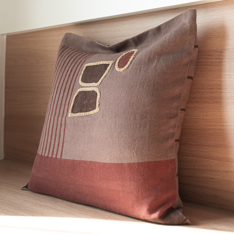 Kala Cotton Cushion Cover | Mudslide | 40 x 40 cm