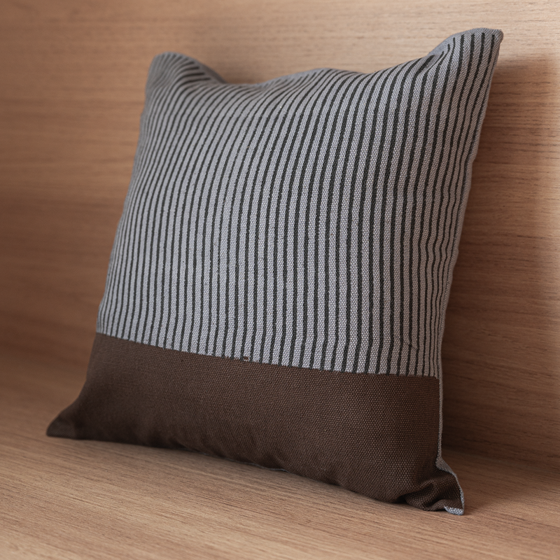 Kala Cotton Cushion Cover | Slate Grey | 30 x 30 cm