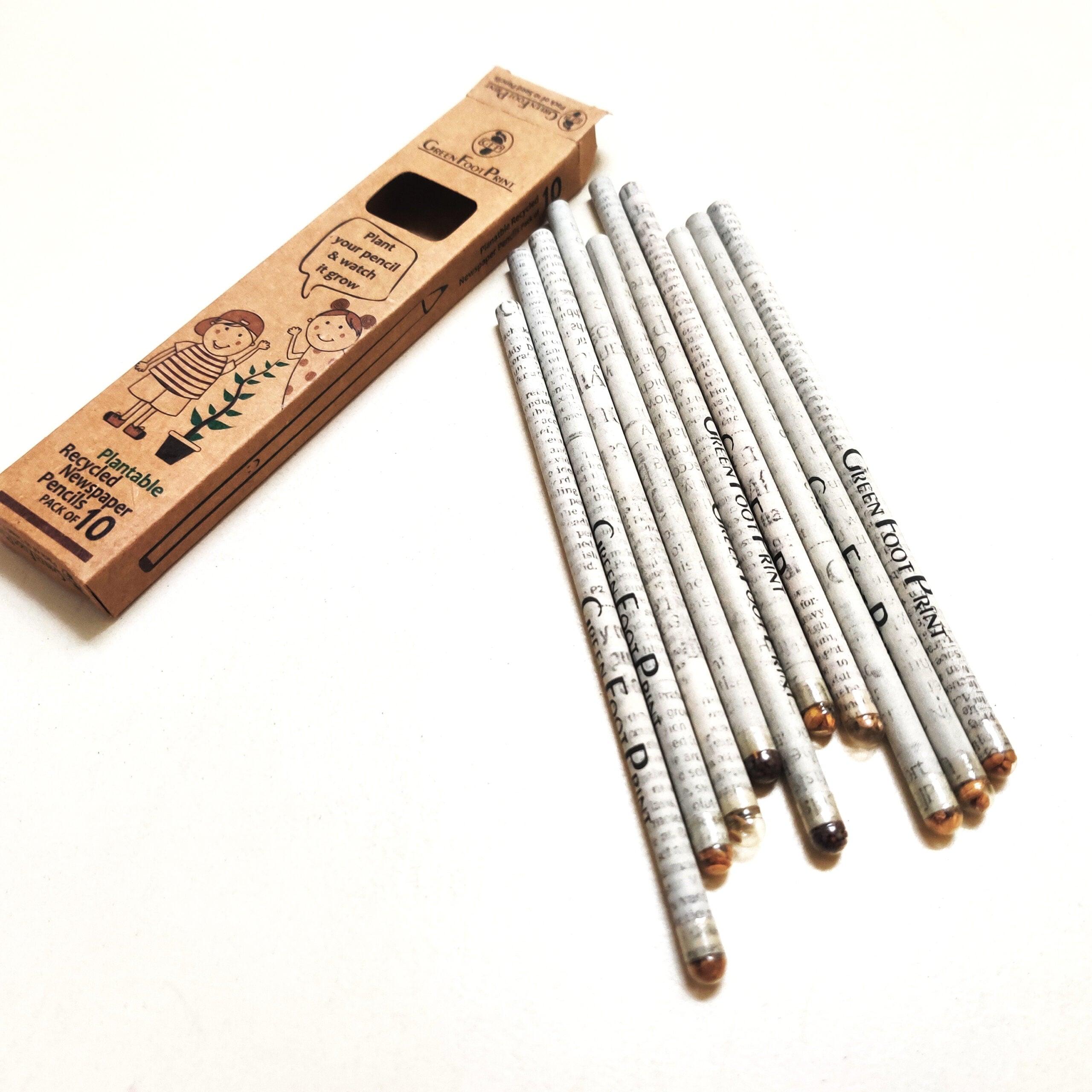 Plantable News Paper Seed Pencils | Set Of 10