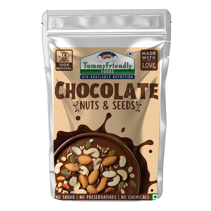 Healthy Snacks | Chocolate Nuts & Seeds Mix | Ragi Biscuits | 200 G