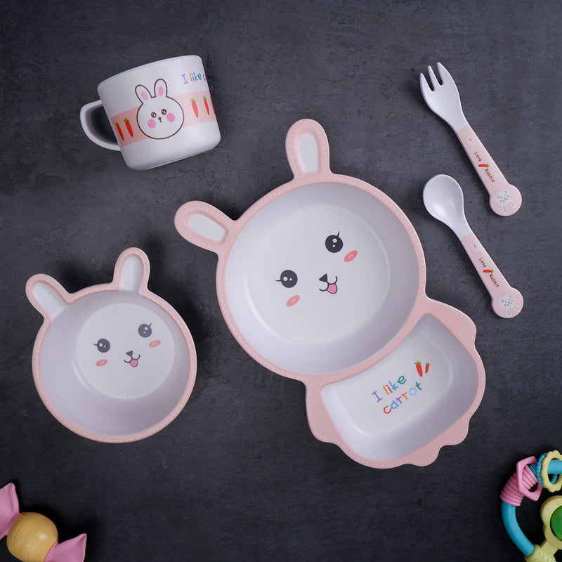 Bamboo Baby Dinner Set | Radiant Rabbit | White | Set of 5