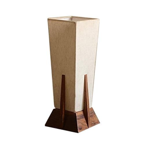 IKrafties Wooden Table Lamp in Sheesham Wood for Indoor Lighting (Without Bulb)