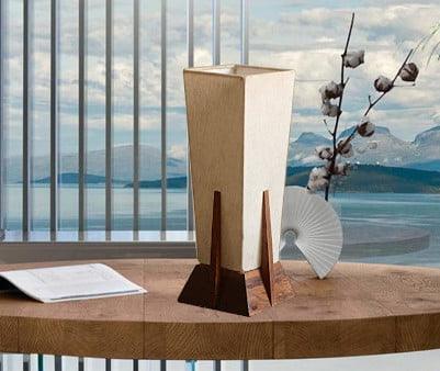 IKrafties Wooden Table Lamp in Sheesham Wood for Indoor Lighting (Without Bulb)