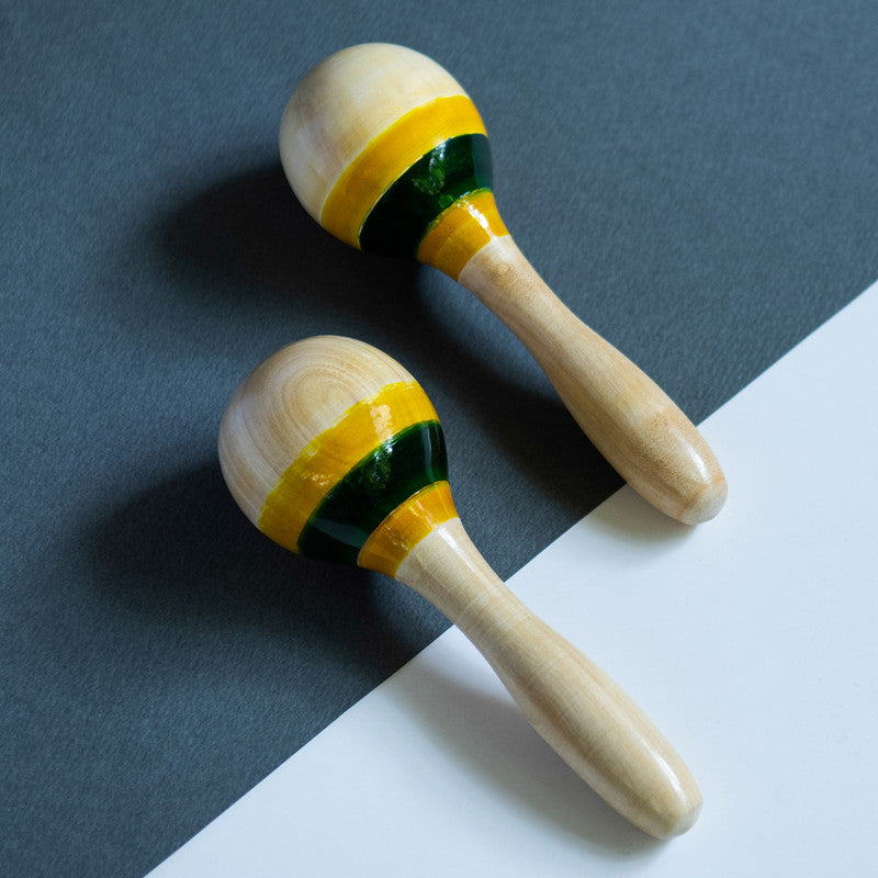 Wooden Toys For Kids | Maraca Rattle | Set Of 2