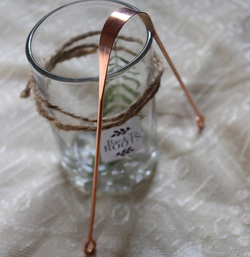Back To Roots Copper Tongue Cleaner | Scrapper | Pack of 1