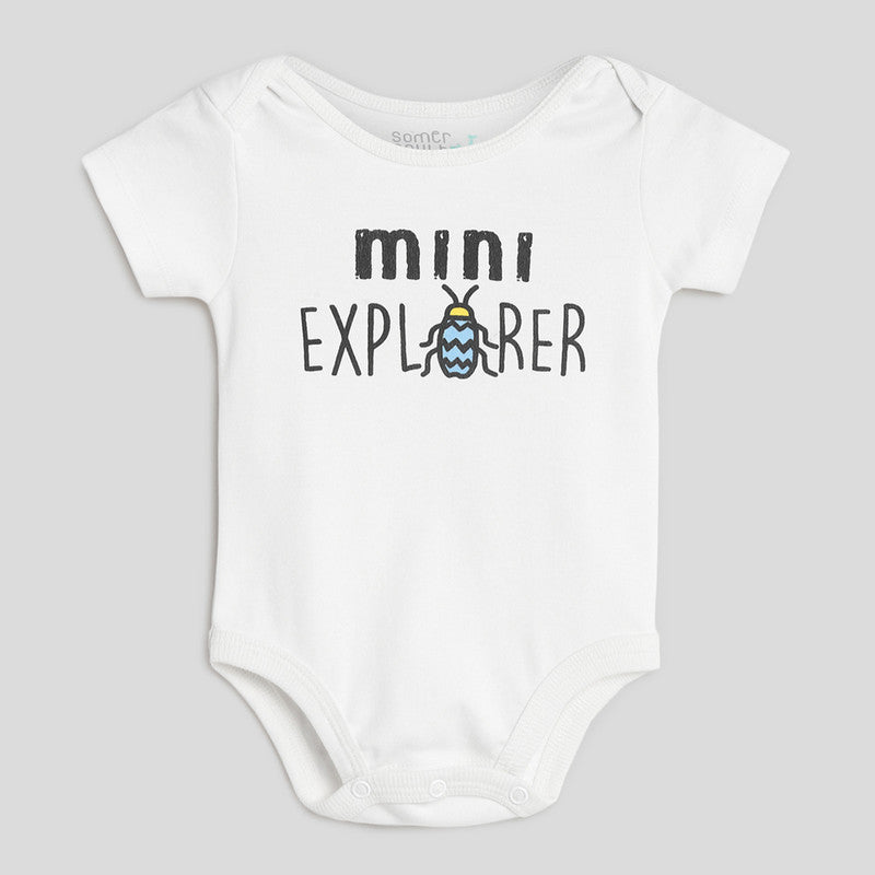 Cotton Bodysuit Onesie | Mini Explorer | Ecru