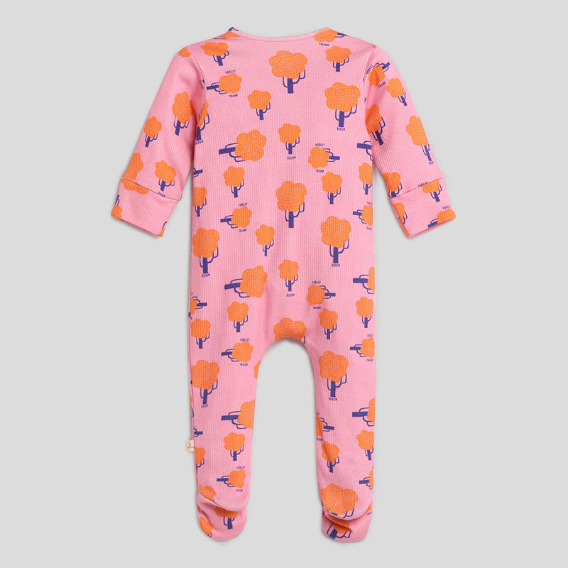 Cotton Bloom Onesie Sleepsuit | Pink