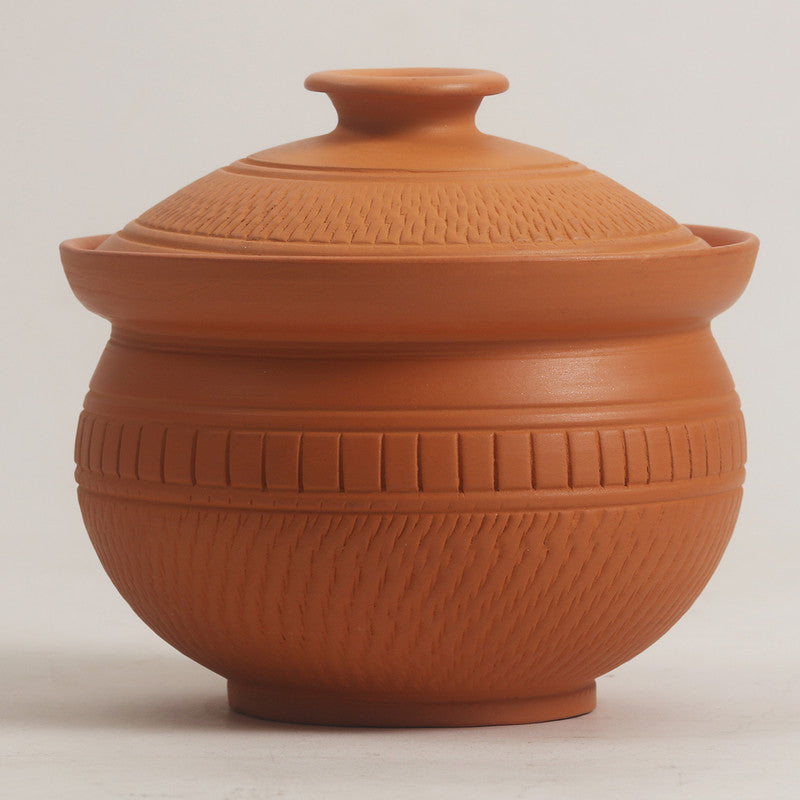 Terracotta Pot Handi with Lid | 1 Litre