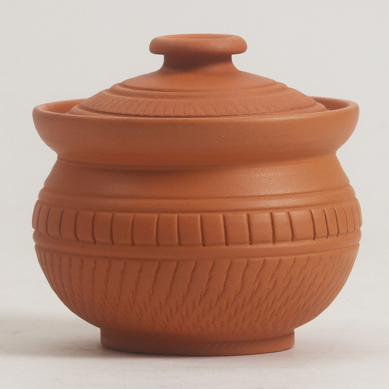 Terracotta Pot Handi with Lid | 300 ml