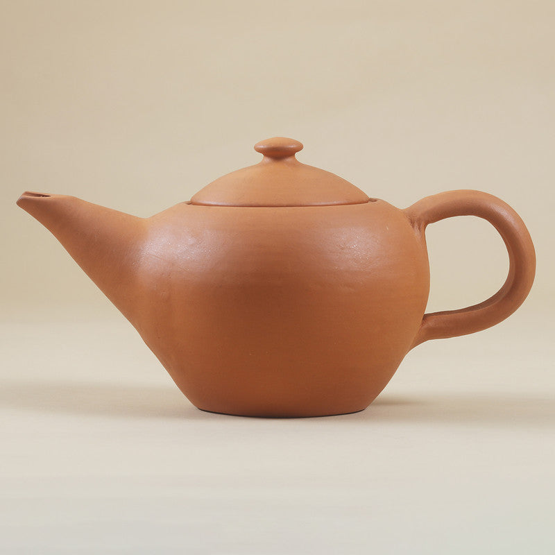 Terracotta Milk Tea Pot with Lid | Red | 500 ml