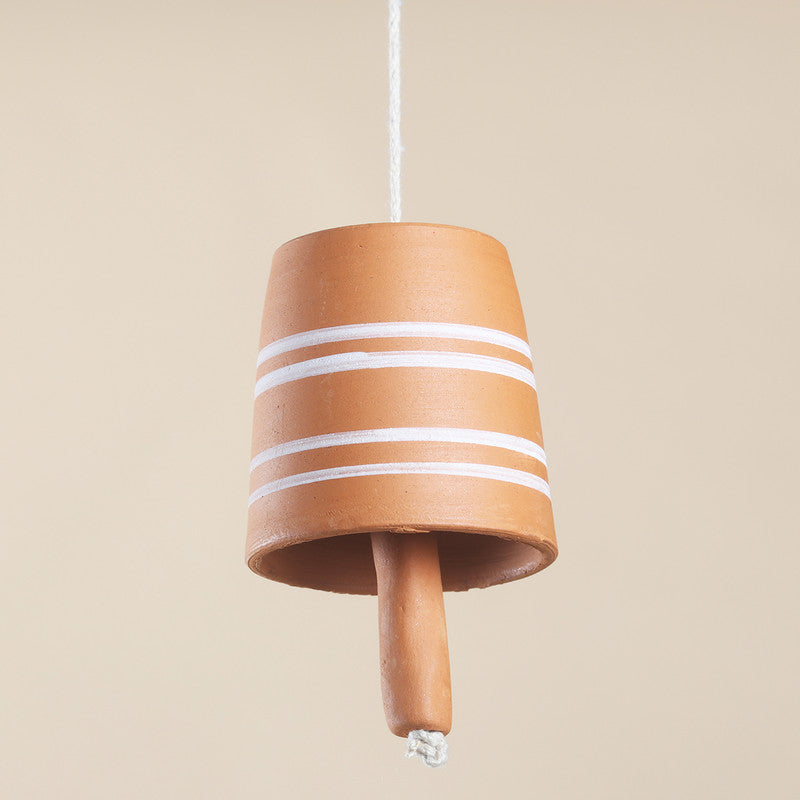 Terracotta Bell with clay clapper | Clay Wind Chimes for Balcony