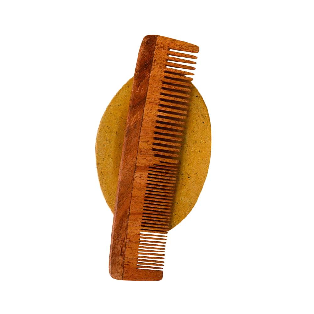 Natural Neem Wood Combs ( set of 2) / Anti Bacterial / Natural / Non Static / Controls Frizzy Hair