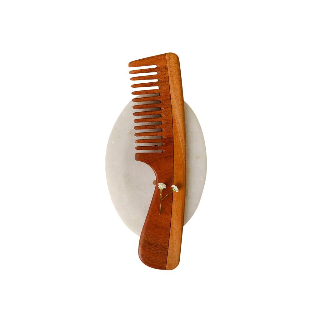 Natural Neem Wood Combs ( set of 2) / Anti Bacterial / Natural / Non Static / Controls Frizzy Hair