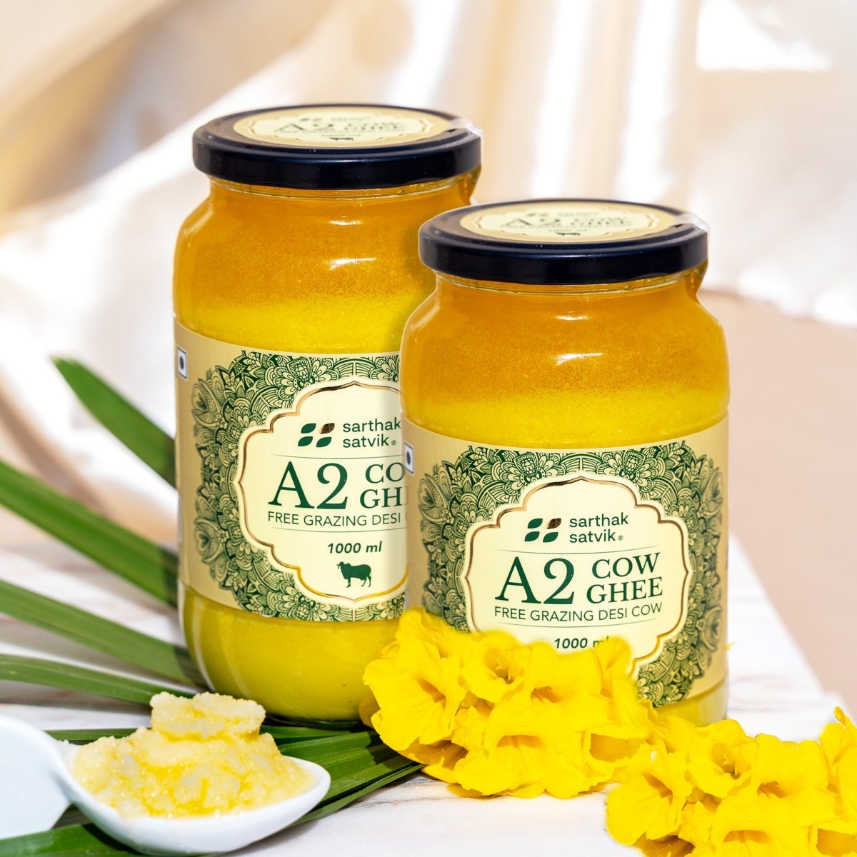 A2 Desi Cow Ghee - 1 Ltr + 1 Ltr