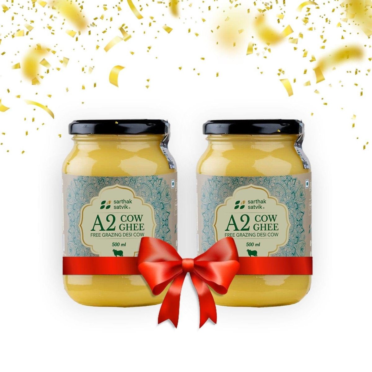 A2 Desi Cow Ghee - 500ml + 500ml