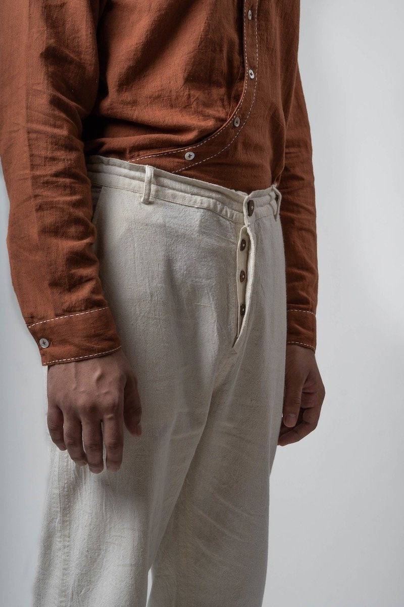 Handwoven Adjustable Hem Cotton Pant