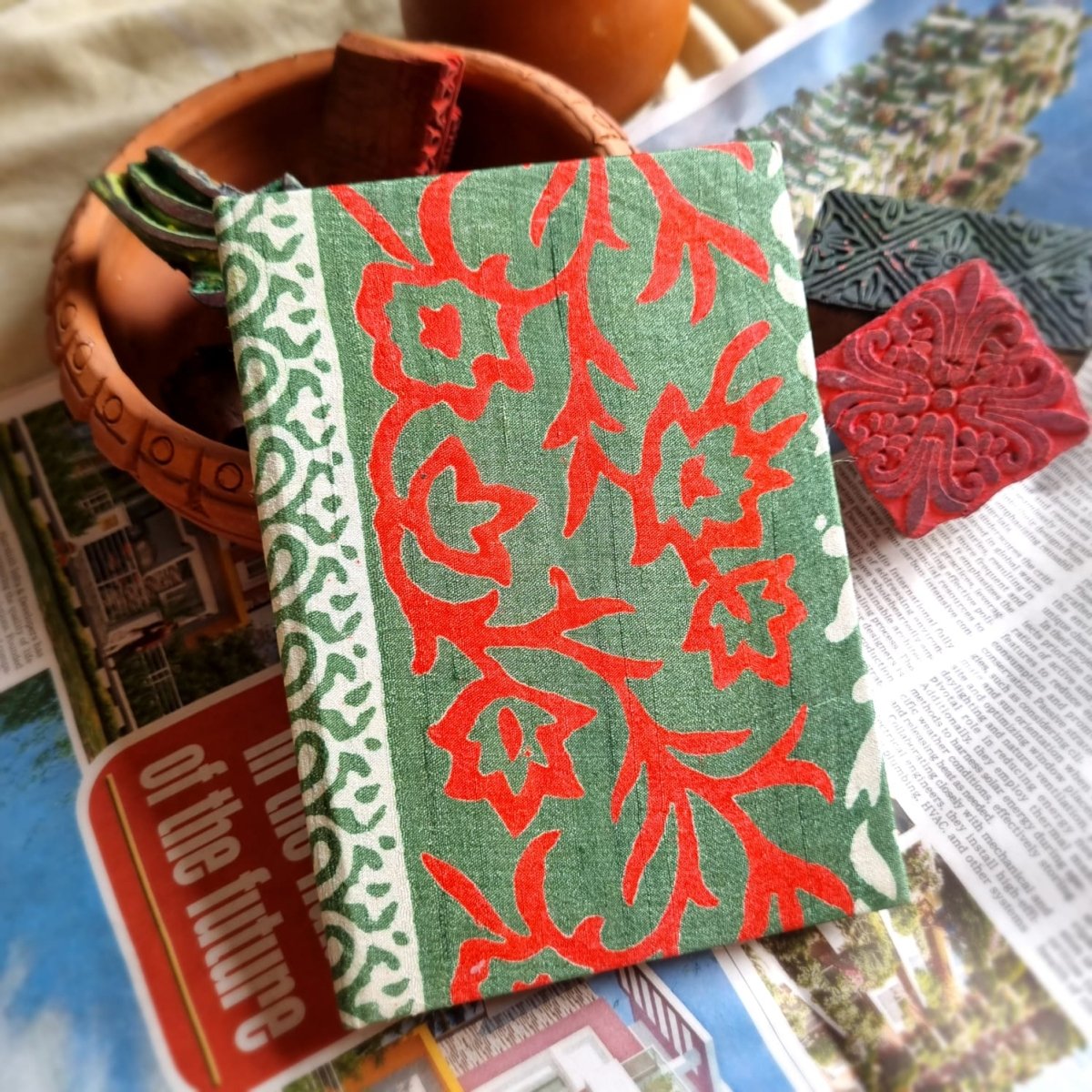 Ahaana - Upcycled Handloom Fabric Journal