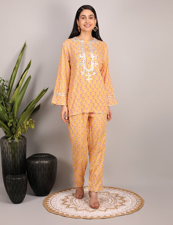 Anira- Hand Block Print Cotton Co-ord Set