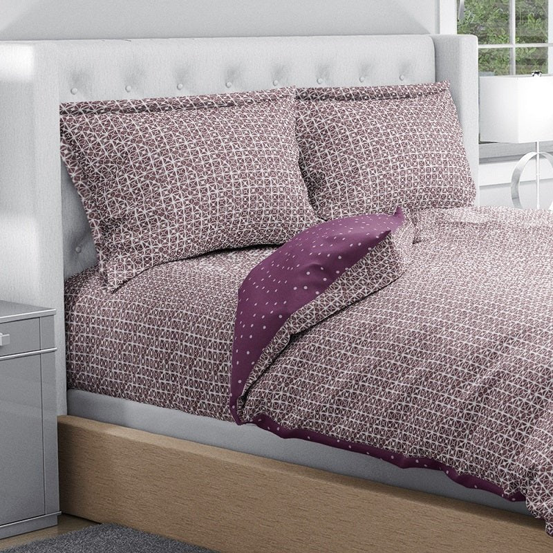 Antimicrobial 100% Cotton Majestic Grid Pillow Covers