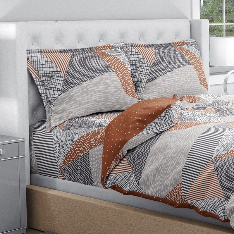 Antimicrobial 100% Cotton Mix Geo Pattern Pillow Covers